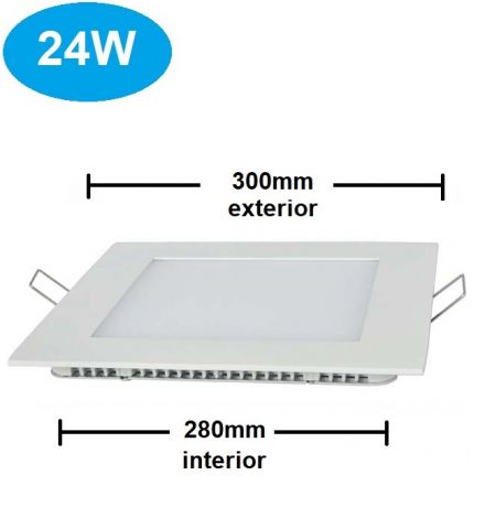 PANEL LED EMPOTRAR CUADRADO 24w 3000K 30cm *