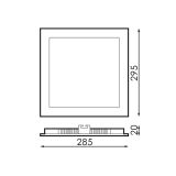 PANEL LED EMPOTRAR CUADRADO 24w 3000K NIQUEL *