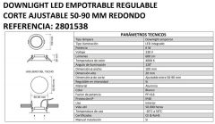 PANEL LED REDONDO -- ajustable -- 6W 4000K *