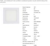 PANEL LED EMPOTRAR CUADRADO 6w CCT *