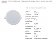 PANEL LED EMPOTRAR REDONDO 6w CCT *