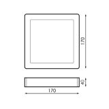 PANEL LED SUPERFICIE CUADRADO 12w 3000K NIQUEL *