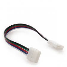 CONECTOR RGB CABLE-CABLE C/ BISAGRA TIRAS LED