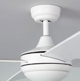 VENTILADOR TECHO BLANCO 4 PALAS 132cm LUZ Y MANDO
