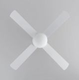 VENTILADOR TECHO BLANCO 4 PALAS 132cm LUZ Y MANDO