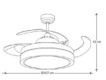 VENTILADOR TECHO BLANCO DC 107cm CCT