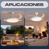 VENTILADOR TECHO BLANCO DC 107cm CCT