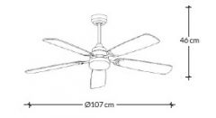 VENTILADOR 80111 TECHO JUNGLE DC 107cms